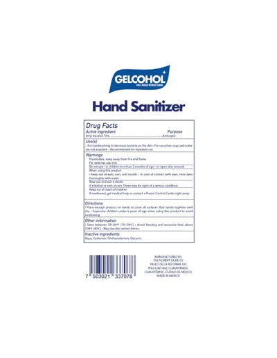 Back (Etiqueta Gelcohol 500 mL Atras)